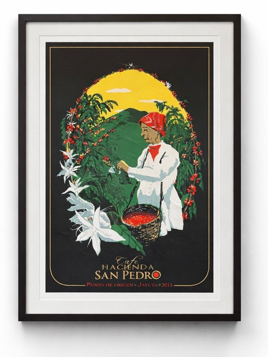 Coffee Picker Serigraphy / Serígrafia de Recogedora de Café